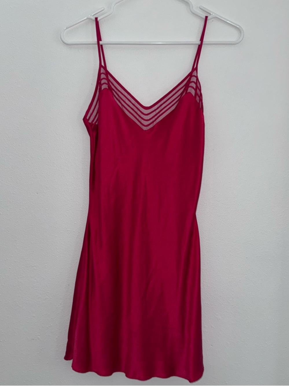 Vintage Victoria's Secret Red Silk Slip